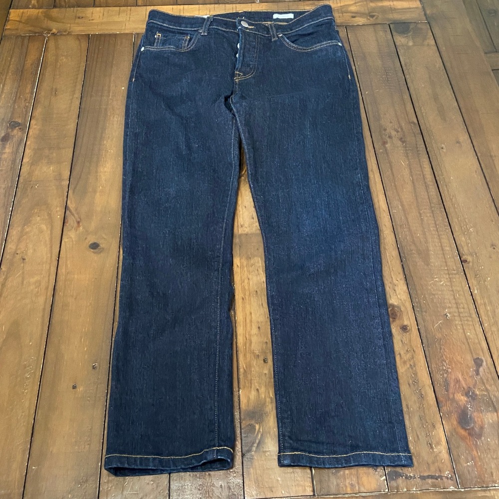 BLDWN Baldwin Modern Slim Selvedge Denim Jeans Mens 31 Dark Wash Indigo USA Made